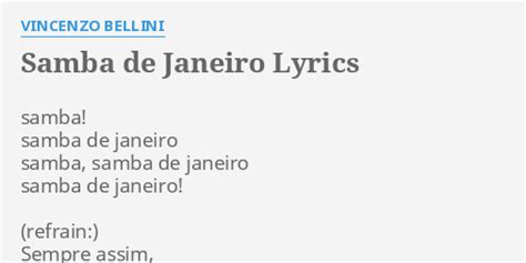 samba de janeiro lyrics|samba de janeiro lyrics english.